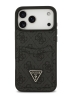 Guess для iPhone 17 Pro чехол PU 4G Double cardslot Triangle metal logo Hard Black