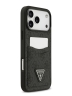 Guess для iPhone 17 Pro чехол PU 4G Double cardslot Triangle metal logo Hard Black