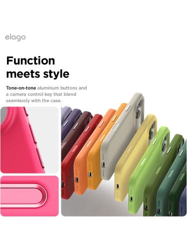 Elago для iPhone 17 Pro чехол Magnetic Silicone Ice Red (MagSafe)