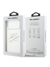 Karl Lagerfeld для iPhone 17 Pro чехол Liquid Silicone Initials Metal Logo & Camera Hard White