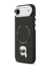 Karl Lagerfeld для iPhone Air чехол PU NFT Karl head Metal pin & Camera Hard Black (MagSafe)