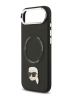 Karl Lagerfeld для iPhone Air чехол PU NFT Karl head Metal pin & Camera Hard Black (MagSafe)