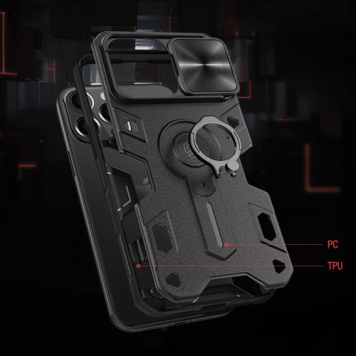 Противоударный чехол Nillkin CamShield Armor для iPhone 13 Pro Max, черный