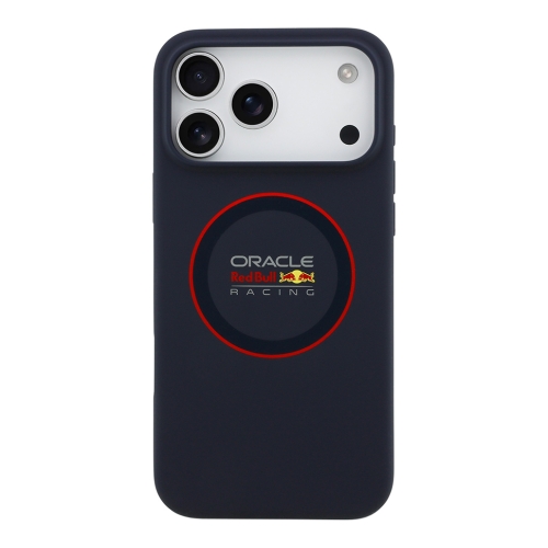 Red Bull для iPhone 17 Pro Max чехол Liquid Silicone with Ring Hard Navy/Red (MagSafe)