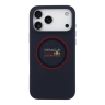Red Bull для iPhone 17 Pro Max чехол Liquid Silicone with Ring Hard Navy/Red (MagSafe)