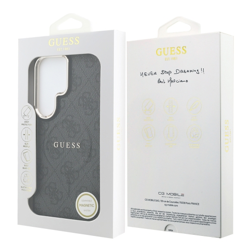 Guess для Galaxy S26 Ultra чехол PU 4G Classic metal logo &Camera Hard Black (MagSafe)