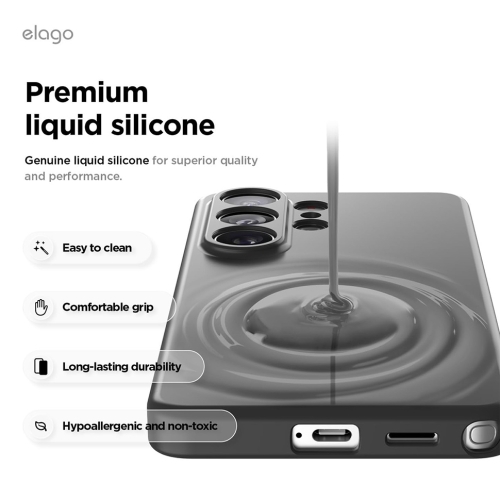 Elago для Galaxy S26 Ultra чехол Magnetic Silicone Black (MagSafe)