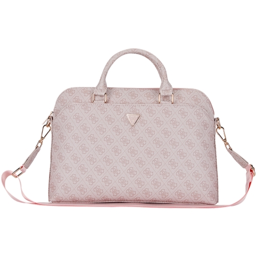 Guess для ноутбуков 15"/16" сумка 4G Bag with Zipper pocket Triangle metal logo Pink