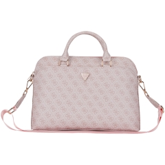 Guess для ноутбуков 15"/16" сумка 4G Bag with Zipper pocket Triangle metal logo Pink