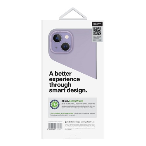 Силиконовый чехол Uniq LINO для iPhone 14, Lavender