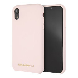 Чехол Karl Lagerfeld Liquid silicone для iPhone XR, Light Pink