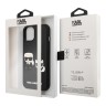 Чехол Lagerfeld 3D Rubber Karl and Choupette Hard для iPhone 13, черный