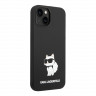Чехол Lagerfeld Liquid silicone NFT Choupette Hard для iPhone 14, черный
