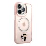 Чехол Lagerfeld NFT Karl & Choupette Hard Translucent для iPhone 14 Pro, розовый (MagSafe)