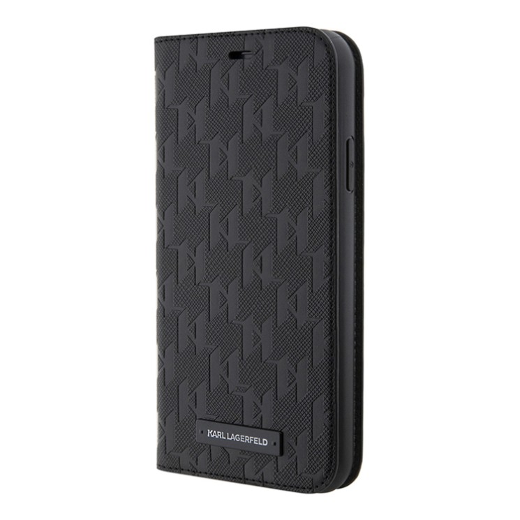 Чехол Lagerfeld PU Saffiano Monogram Booktype для iPhone 11/XR, черный