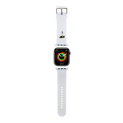 Karl Lagerfeld для Apple Watch 49-46-45-44 mm ремешок 3D Rubber NFT Karl head White