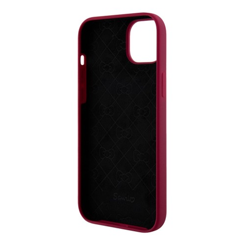 Hello Kitty для iPhone 15 чехол Liquid silicone Dreaming Kitty Hard Red