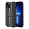 Guess для iPhone 15 чехол PU 4G Stripes Hard Black (MagSafe)