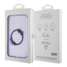 Guess для Galaxy S24 чехол PC/TPU Flowers Wreath Hard Purple (MagSafe)