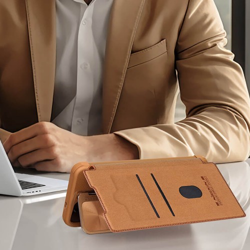 Nillkin для Galaxy S24 чехол QIN ProP Booktype Brown