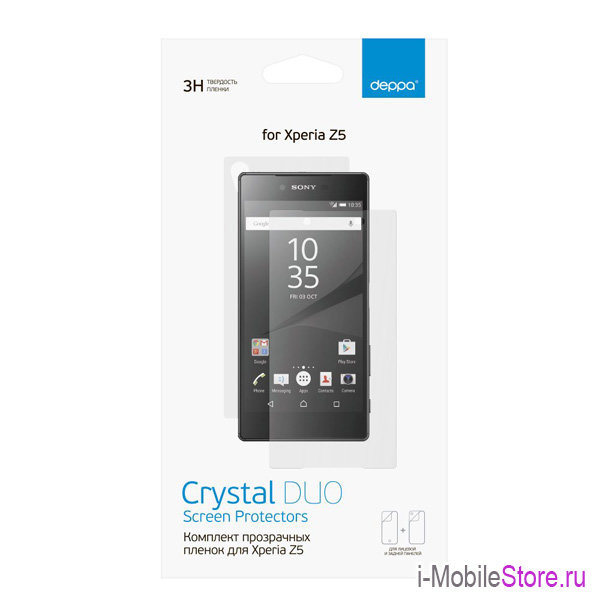 Комплект защитных пленок Deppa Crystal Duo для Sony Xperia Z5 61398