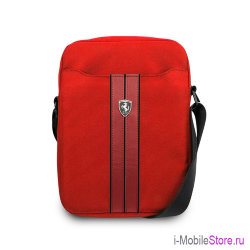 Сумка Ferrari Urban Bag Nylon PU Carbon для планшета до 10 дюймов, красная