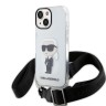 Lagerfeld для iPhone 15 чехол Crossbody PC/TPU NFT Karl Ikonik + Big Strap Hard Transparent