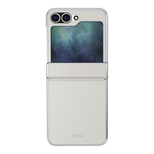 Uniq чехол для Galaxy Z Flip 6 ORA Premium leatherette Cream