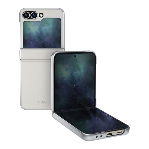 Uniq чехол для Galaxy Z Flip 6 ORA Premium leatherette Cream