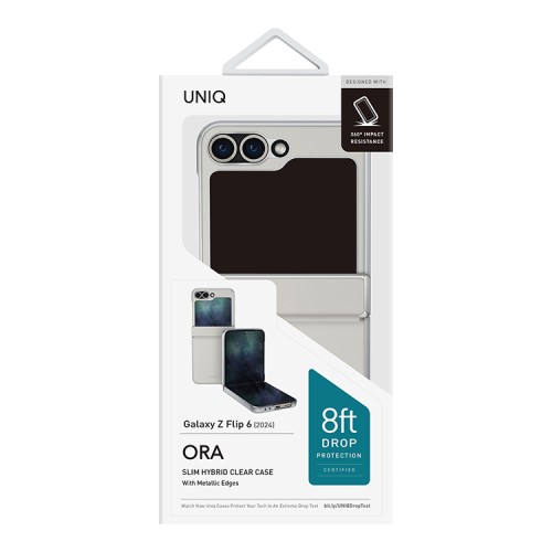 Uniq чехол для Galaxy Z Flip 6 ORA Premium leatherette Cream