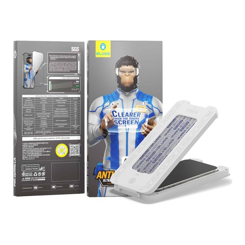 BlueO стекло для iPhone 16 Pro Max, AR Anti-reflective Black (ультра-прозрачное) +installerPro