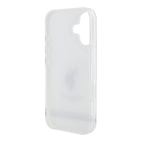U.S. Polo для iPhone 16 чехол PC/TPU Double Horse logo Tricolor stripes Transparent