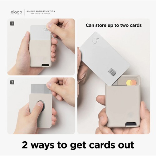 Elago магнитный бумажник MagSafe Card Pocket Silicone Jean Indigo