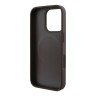 Guess для iPhone 16 Pro чехол PU 4G Stripes Hard Brown (MagSafe)