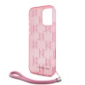 Karl Lagerfeld для iPhone 16 Pro Max чехол PC/TPU Monogram + шнурок, розовый