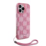 Karl Lagerfeld для iPhone 16 Pro Max чехол PC/TPU Monogram + шнурок, розовый