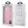 Karl Lagerfeld для iPhone 16 Pro Max чехол PC/TPU Monogram + шнурок, розовый