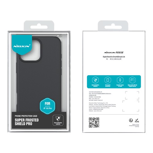 Nillkin для iPhone 16 Pro чехол Frosted Shield Pro Black