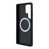 BMW для Galaxy S25 Ultra чехол M-Collection PU Carbon Metal logo Hard Black (MagSafe)