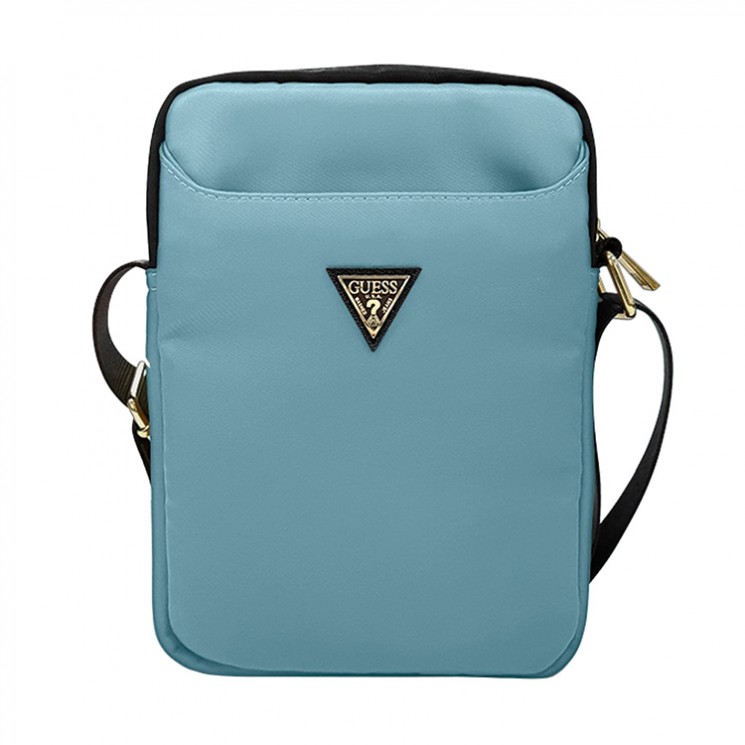 Guess Nylon Tablet bag with Triangle metal logo для планшета до 10", голубая GUTB10NTMLLB