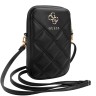 (Уценка) Guess для смартфонов сумка Wallet Zipper Pouch Quilted 4G metal logo Black