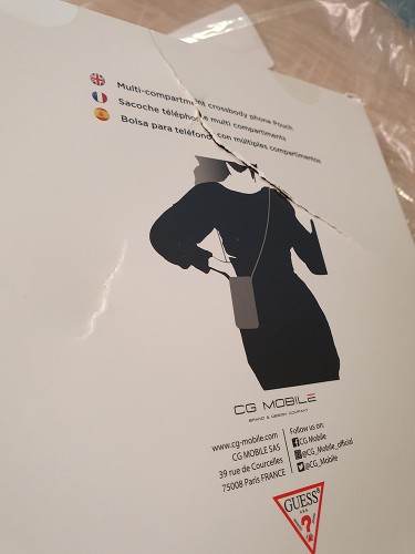 (Уценка) Guess для смартфонов сумка Wallet Zipper Pouch Quilted 4G metal logo Black