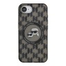 Karl Lagerfeld для iPhone 16e чехол PC/TPU Monogram NFT Karl & Choupette Hard Black (MagSafe)