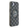 Karl Lagerfeld для iPhone 16e чехол PC/TPU Monogram NFT Karl & Choupette Hard Black (MagSafe)