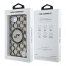 Karl Lagerfeld для iPhone 16e чехол PC/TPU Monogram NFT Karl & Choupette Hard Black (MagSafe)