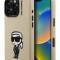 Karl Lagerfeld для iPhone 16 Pro Max чехол Liquid Silicone Sketch Karl Ikonik Brown (MagSafe)