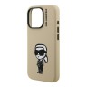 Karl Lagerfeld для iPhone 16 Pro Max чехол Liquid Silicone Sketch Karl Ikonik Brown (MagSafe)