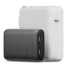 Energea СЗУ TravelWorld Edge 65, 2USB-C GaN PD65W US+UK+EU (150 countries) ultra-thin Gunmetal