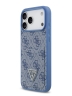 Guess для iPhone 17 Pro чехол PU 4G Double cardslot Triangle metal logo Hard Blue