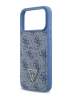 Guess для iPhone 17 Pro чехол PU 4G Double cardslot Triangle metal logo Hard Blue